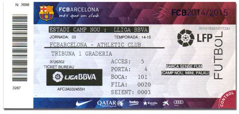 fc barcelone billet match